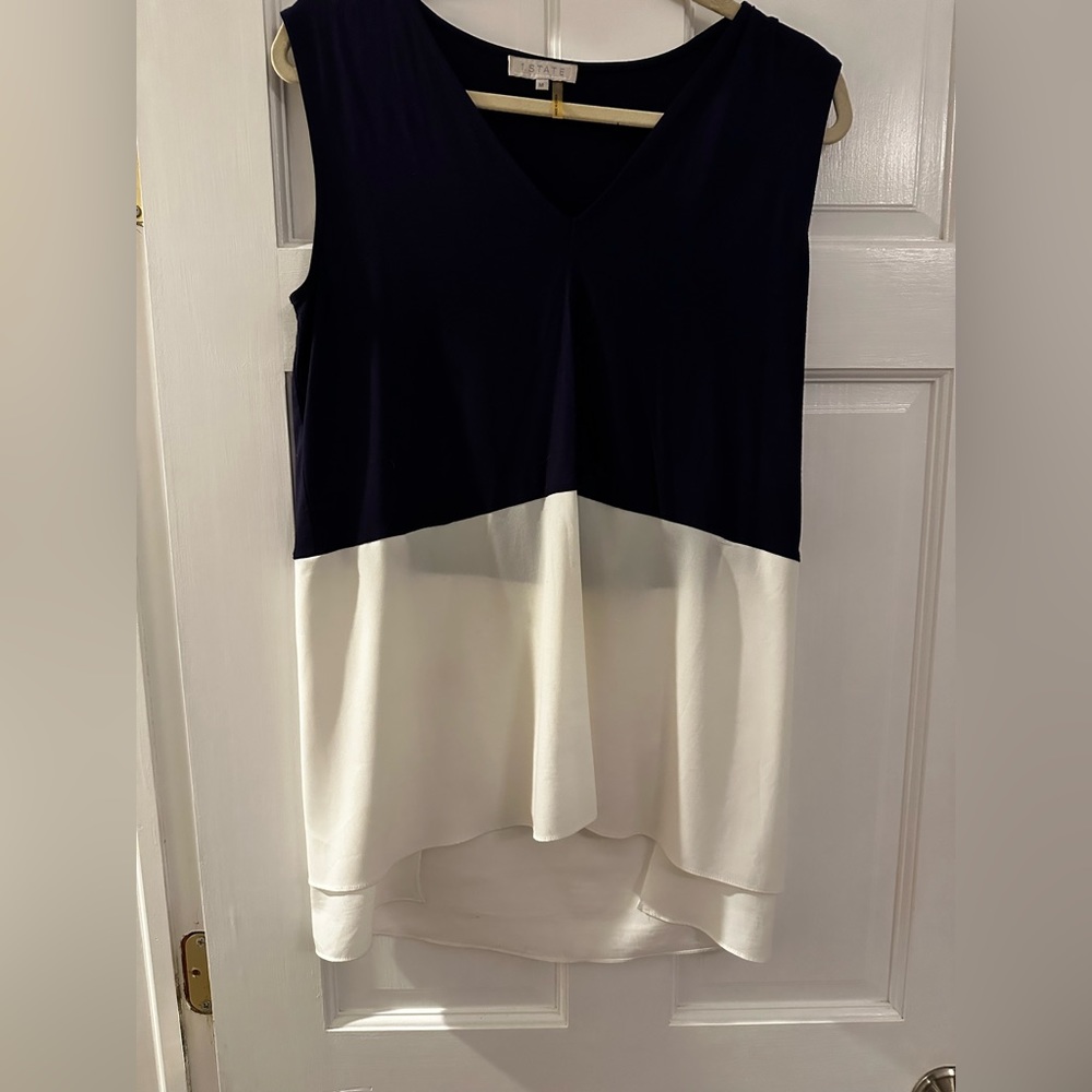 1. State Color Block Blouse
